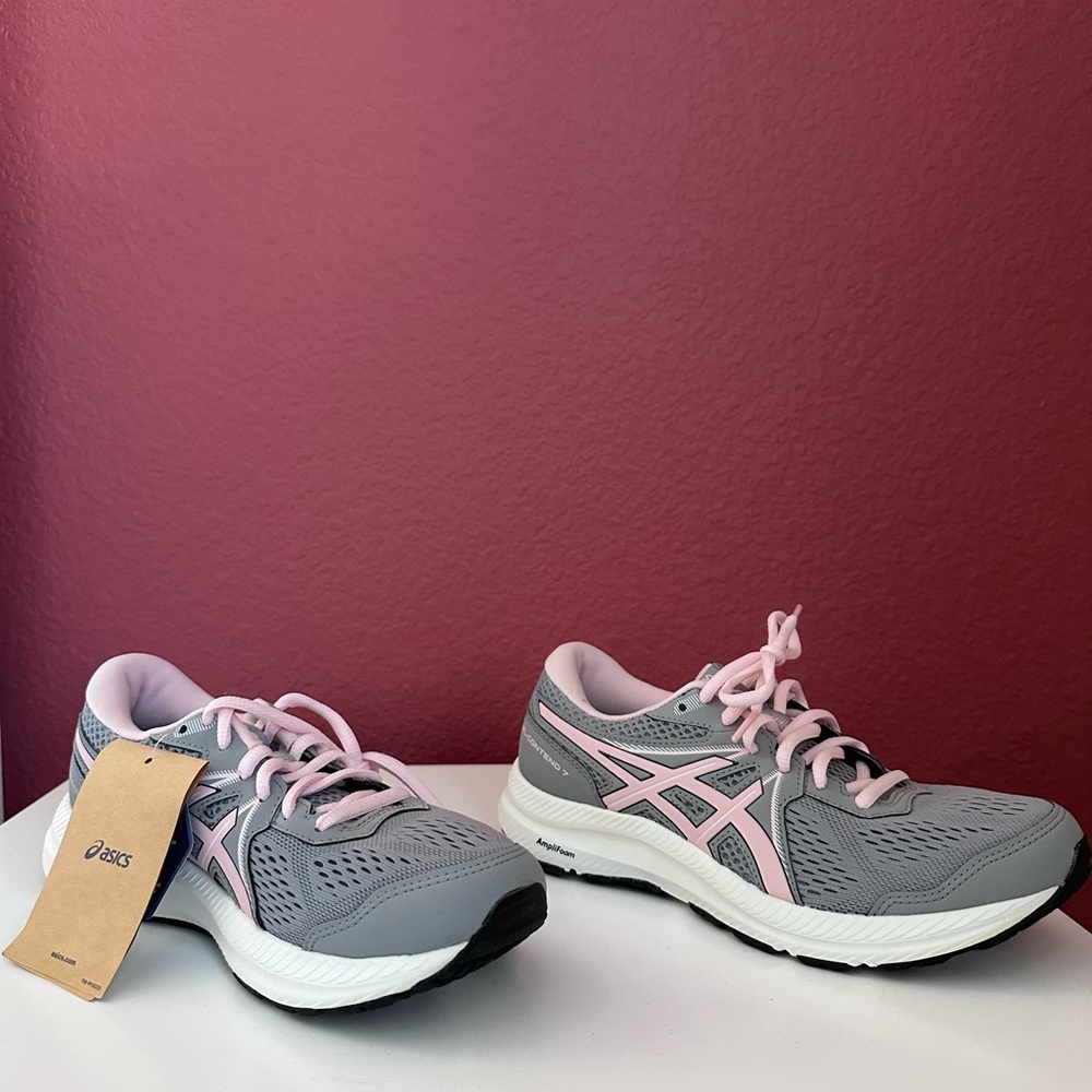 ASICS Women's Athletic Shoes in Gray and Pink